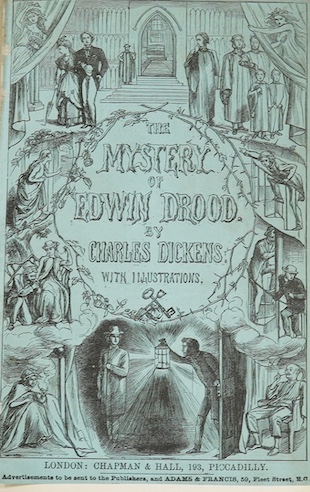 Dickens, Charles - The Mystery of Edwin Drood. First Edition. portrait (of the author), pictorial engraved and printed titles, and 12 plates (by S.L. Fildes); old calf and marbled boards, gilt decorated panelled spine wi